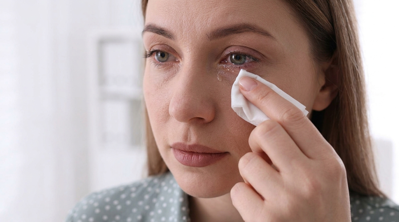How to stop eye watering?