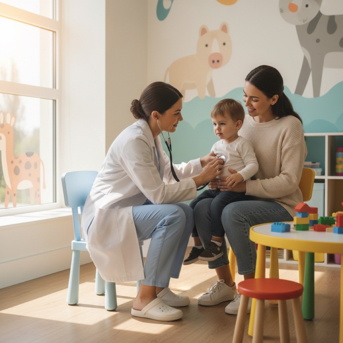 Immediate Care Center of Westmont provider evaluating a child with respiratory symptoms