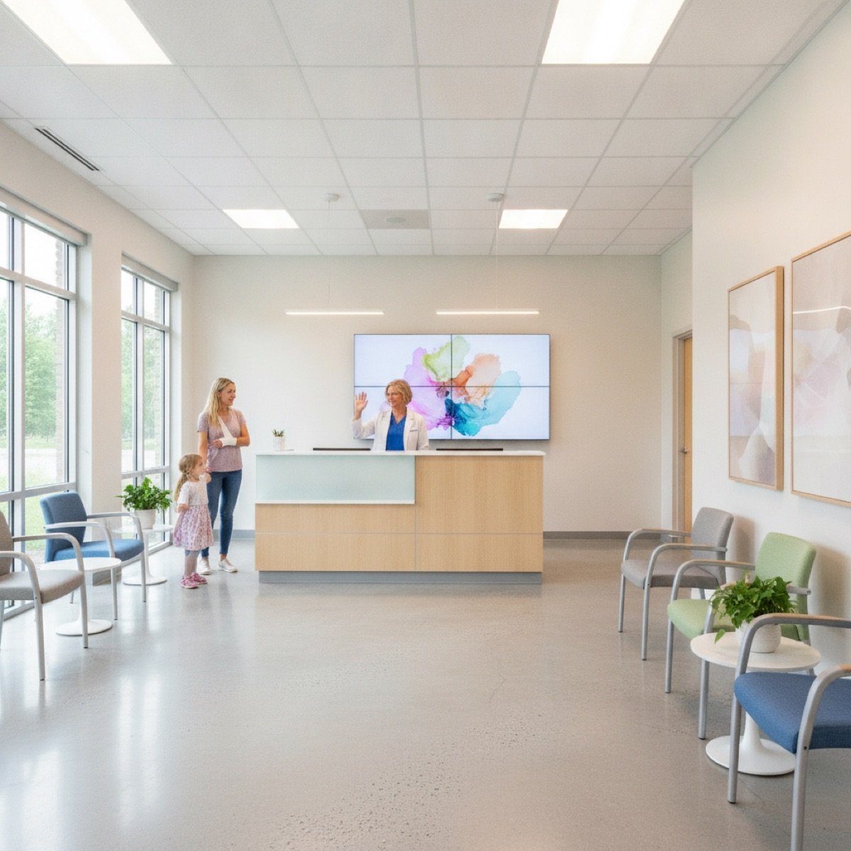 Patient checking in at the Immediate Care Center of Westmont walk-in urgent care